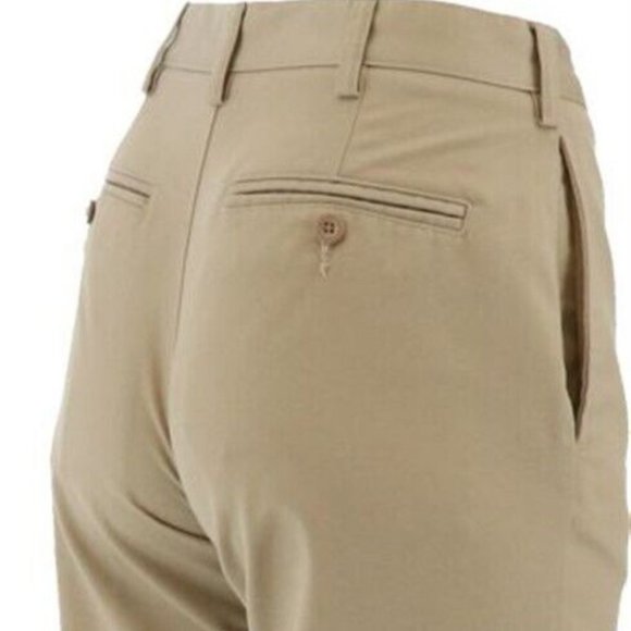 NWT LANDS' END YOUNG MEN'S SOLID PLAIN FRONT CHINO PANTS KHAKI 27X32 - Picture 5 of 8